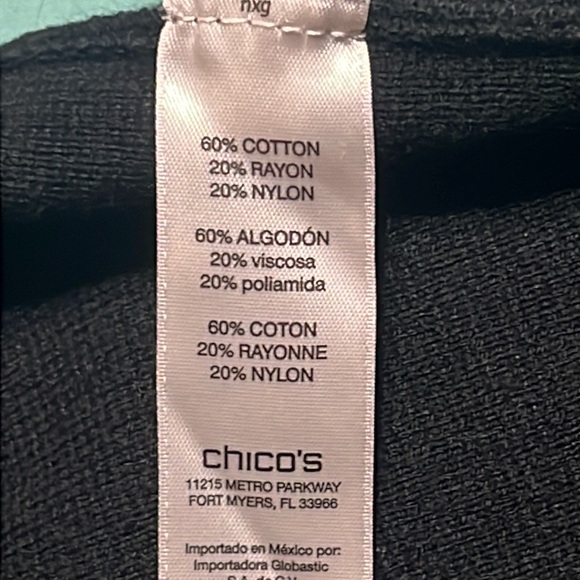 CHICO’S long black sleeveless cardigan Size 3 (XL) - Picture 8 of 8